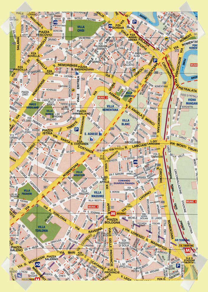 Mapa de Roma zona via Nomentana Tu Guía de Roma