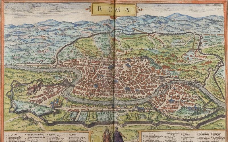 mapa roma baum 1570