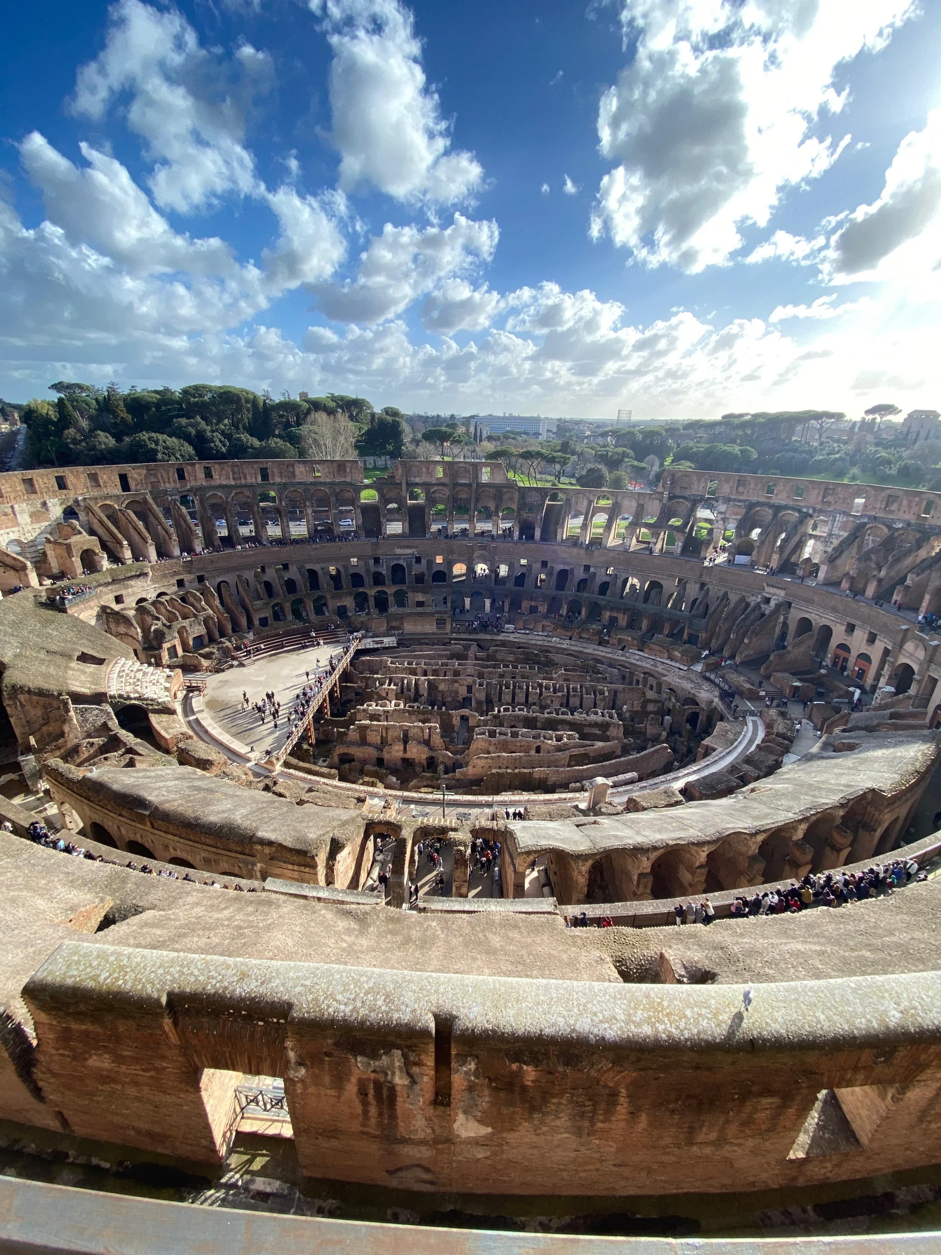 Vista del interior del Coliseo desde el ático